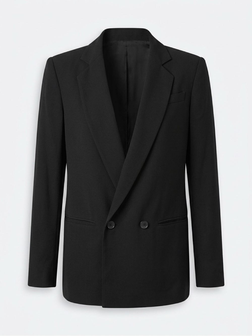 Maison Martin Margiela Black Double-Breasted Tuxedo Blazer